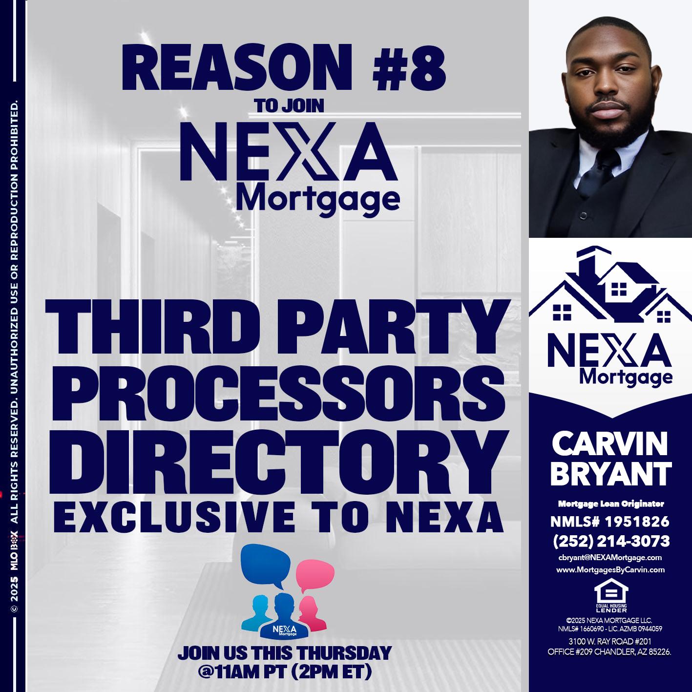 REASON 8 - Carvin Bryant -Mortgage Loan Originator