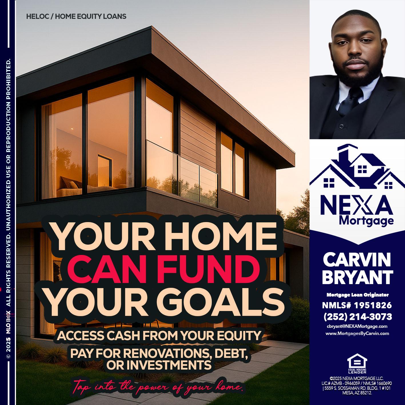 HELOC - Carvin Bryant -Mortgage Loan Originator