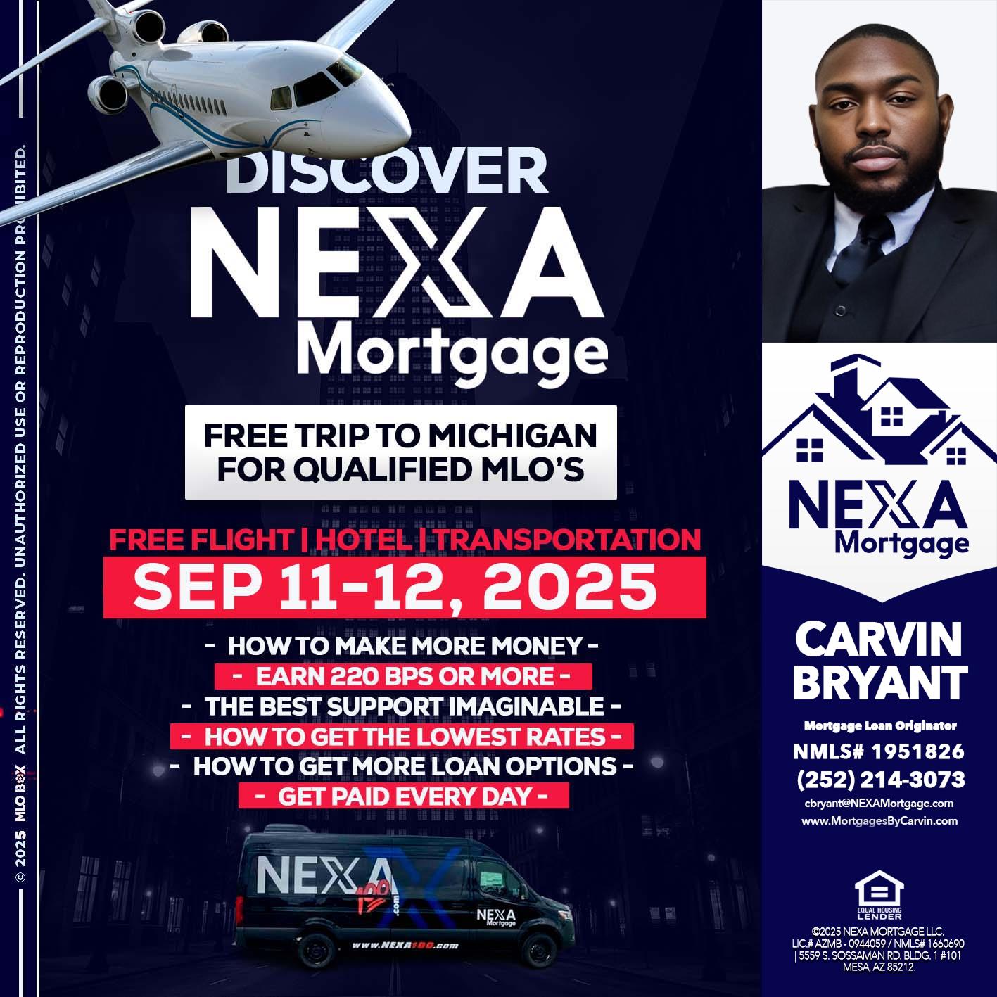 DISCOVER NEXA MORTGAGE - Carvin Bryant -Mortgage Loan Originator
