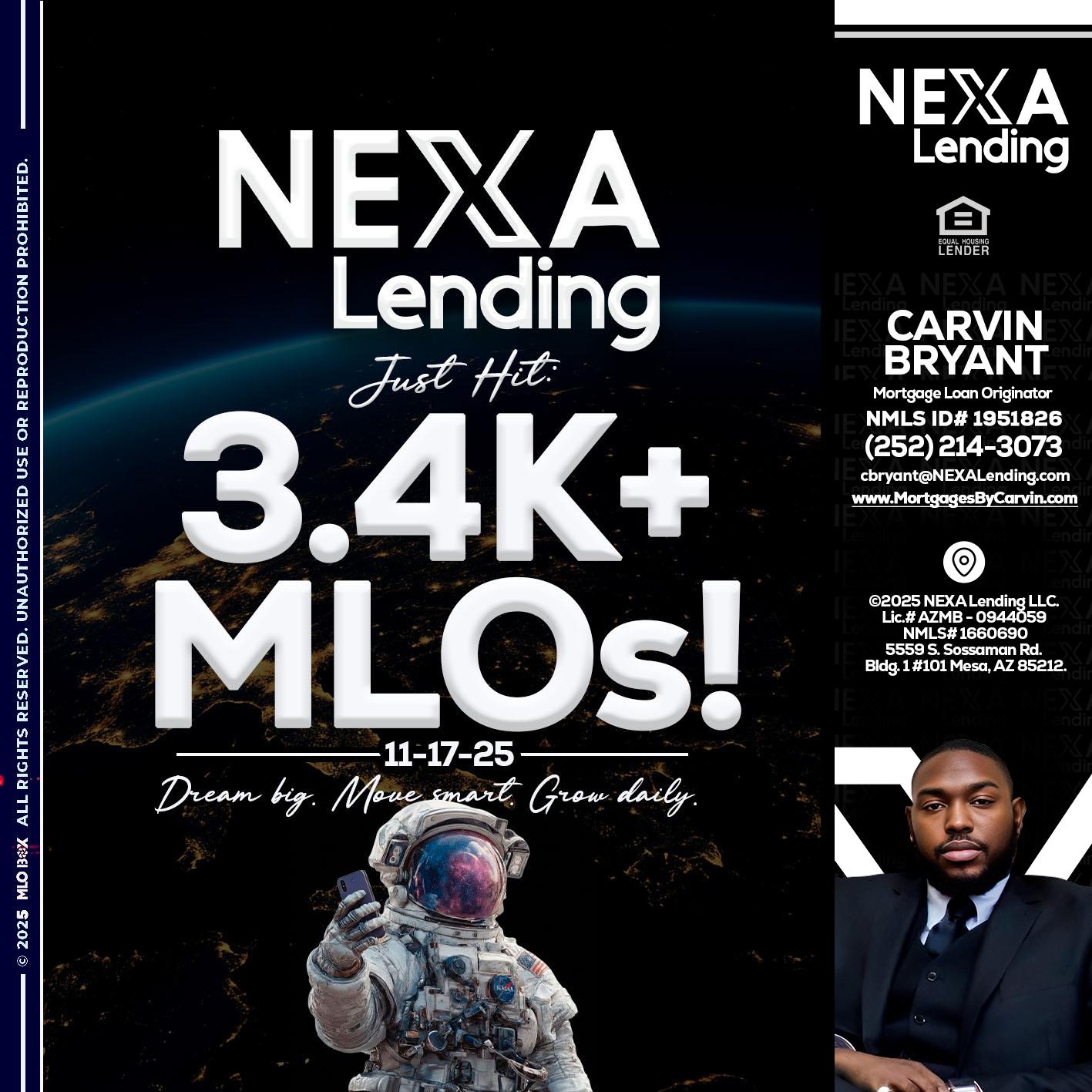 3.4K MLOs - Carvin Bryant -Mortgage Loan Originator