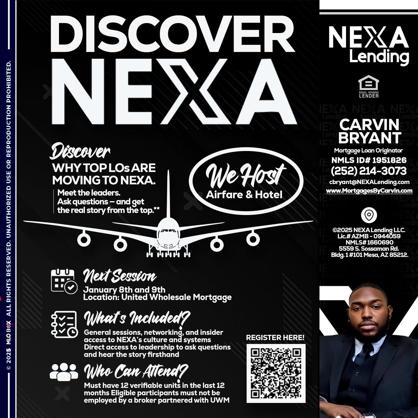 DISCOVER NEXA - Carvin Bryant -Mortgage Loan Originator