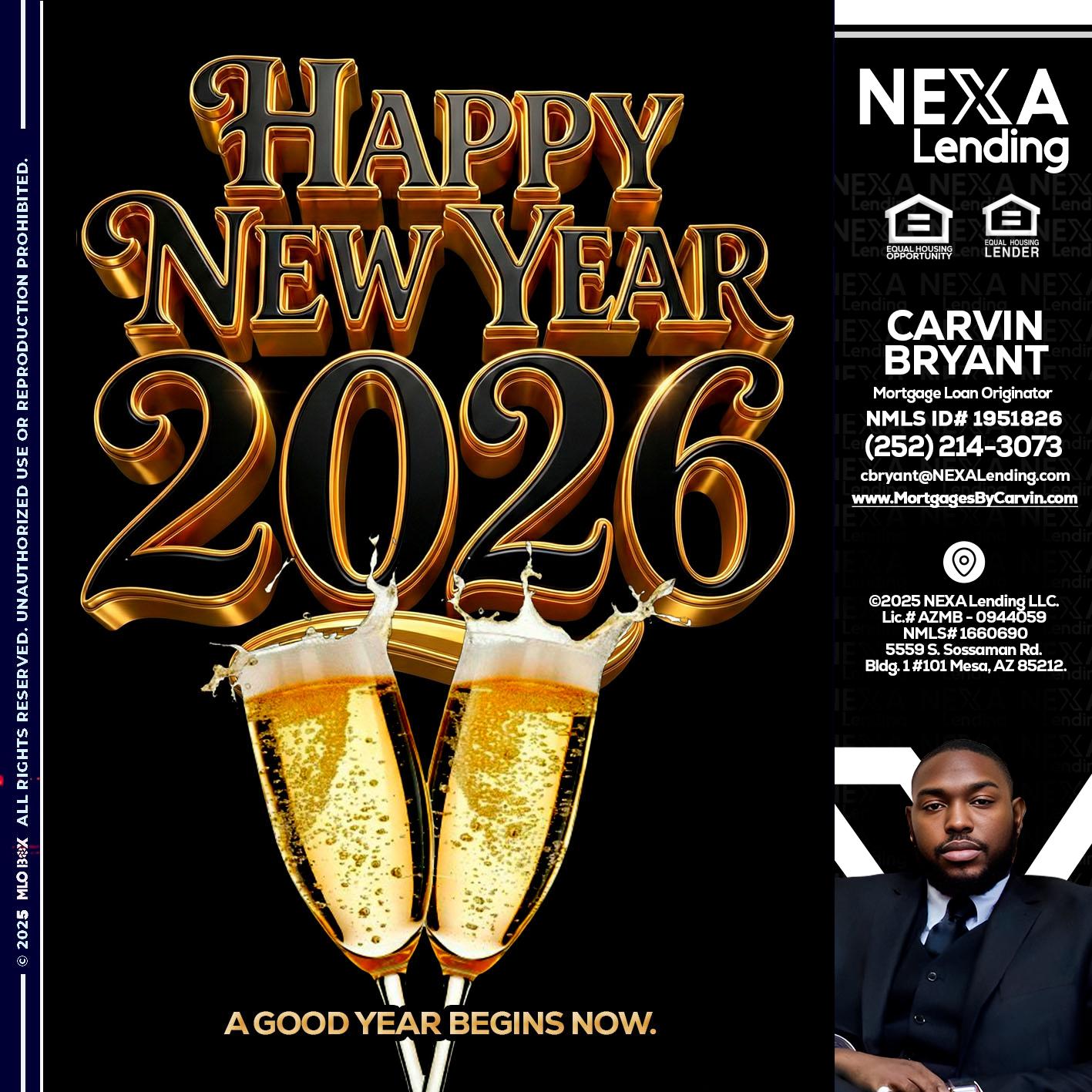 happy new year 2026 - Carvin Bryant -Mortgage Loan Originator