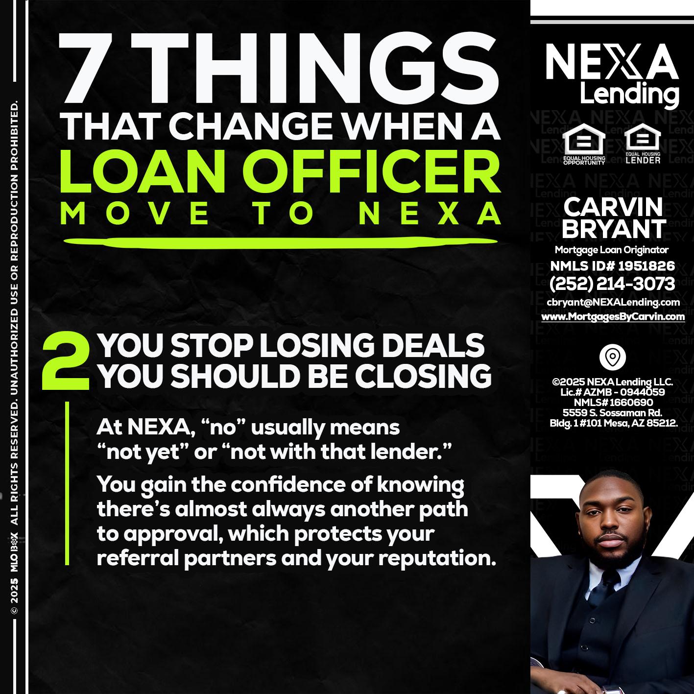 7 THINGS (2) - Carvin Bryant -Mortgage Loan Originator