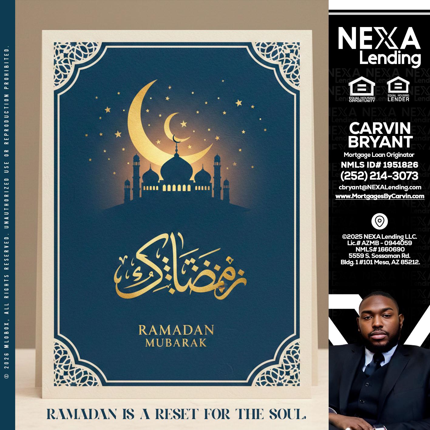 HAPPY RAMADAN - Carvin Bryant -Mortgage Loan Originator