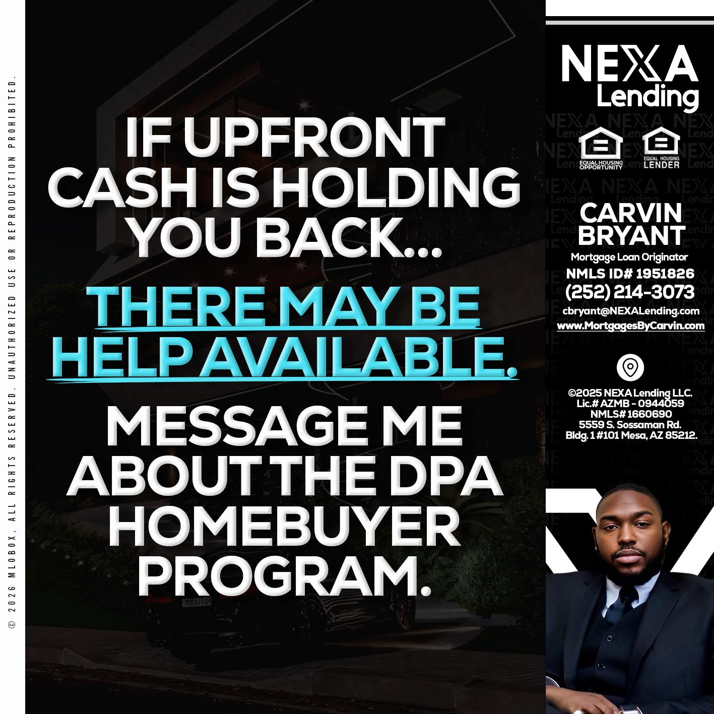 IF UPFRONT - Carvin Bryant -Mortgage Loan Originator