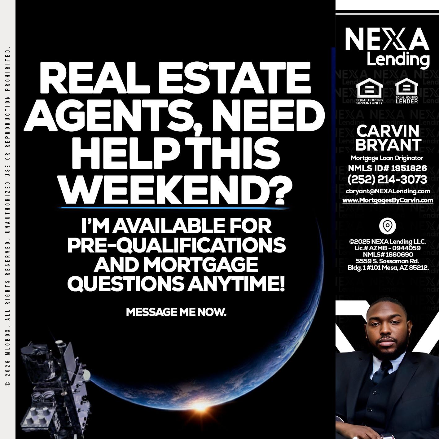 REAL ESTATE AGENTS - Carvin Bryant -Mortgage Loan Originator