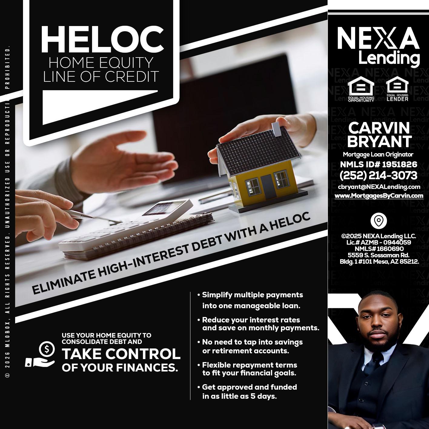 HELOC - Carvin Bryant -Mortgage Loan Originator