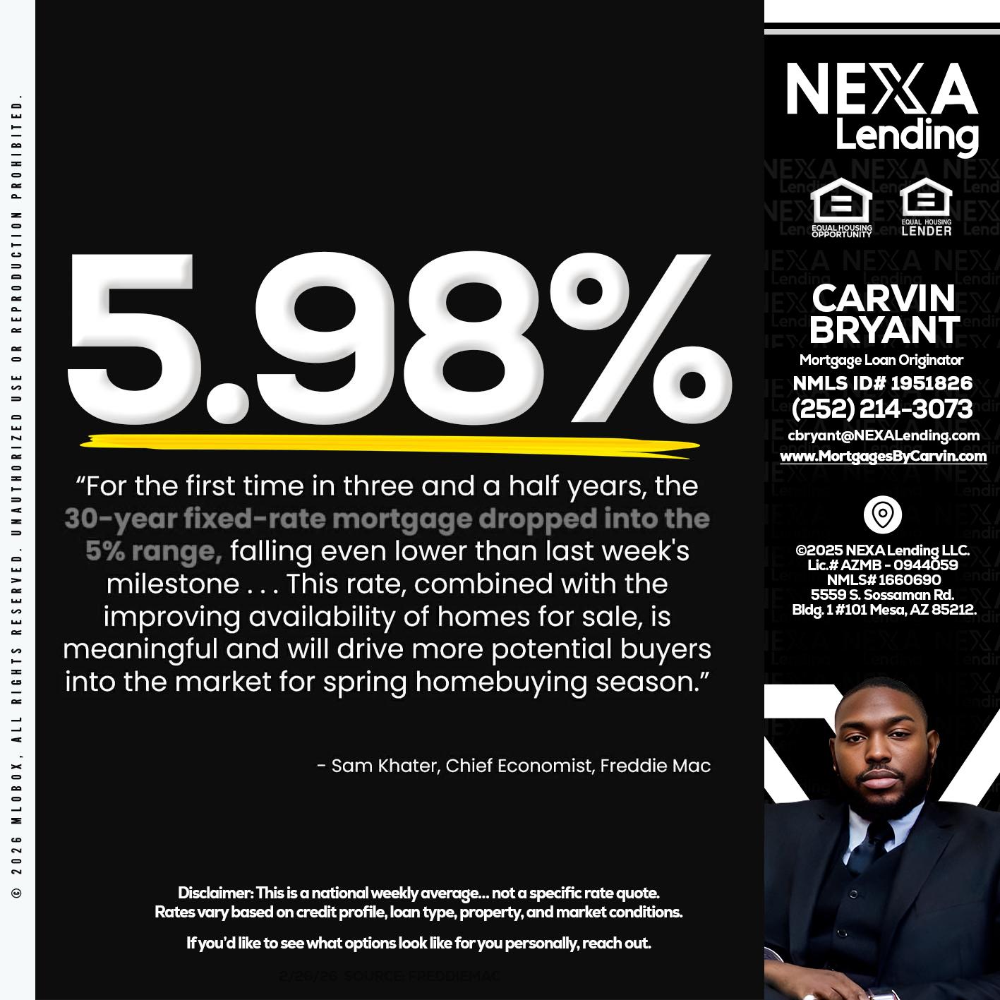 5.98% - Carvin Bryant -Mortgage Loan Originator