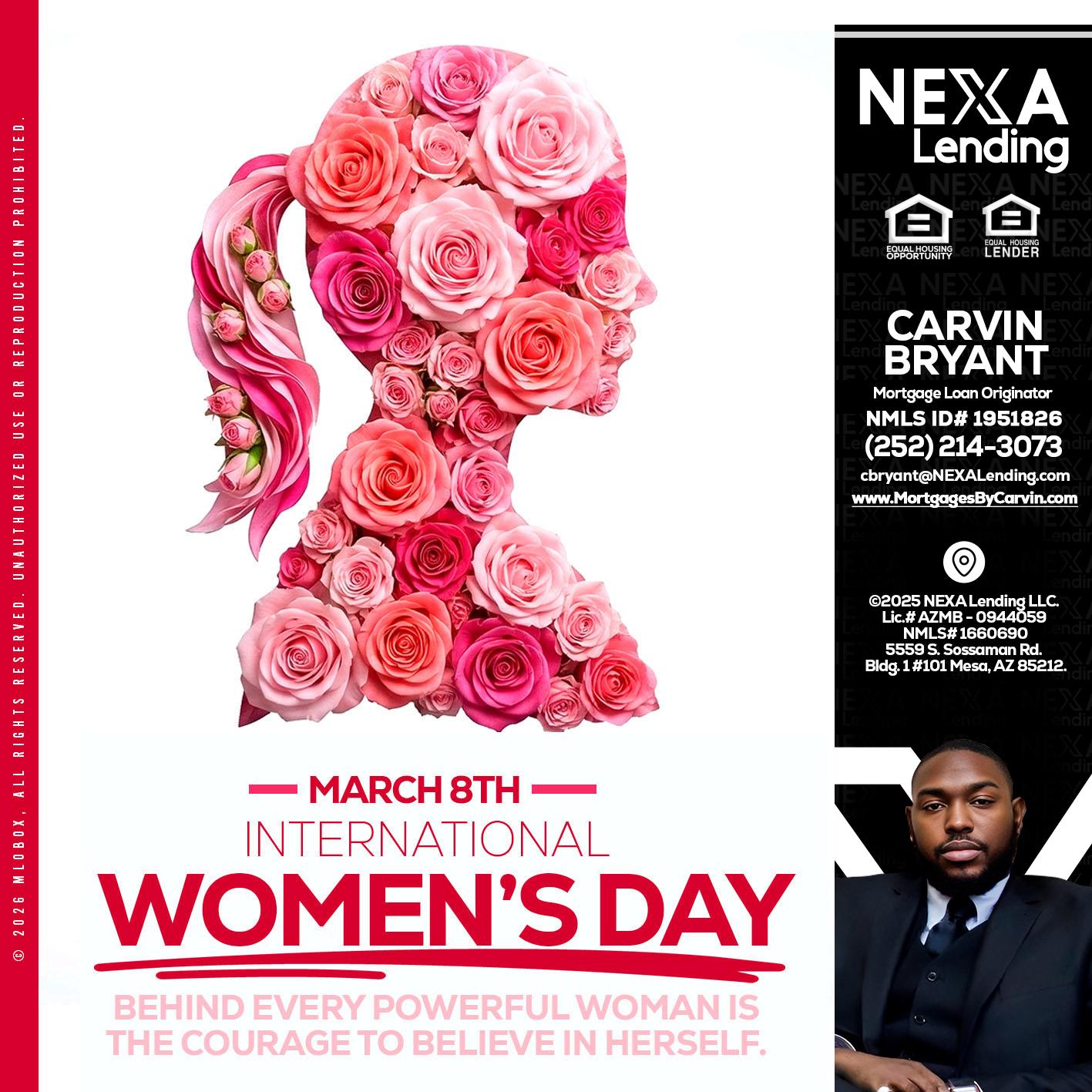 MARCH 8TH - Carvin Bryant -Mortgage Loan Originator