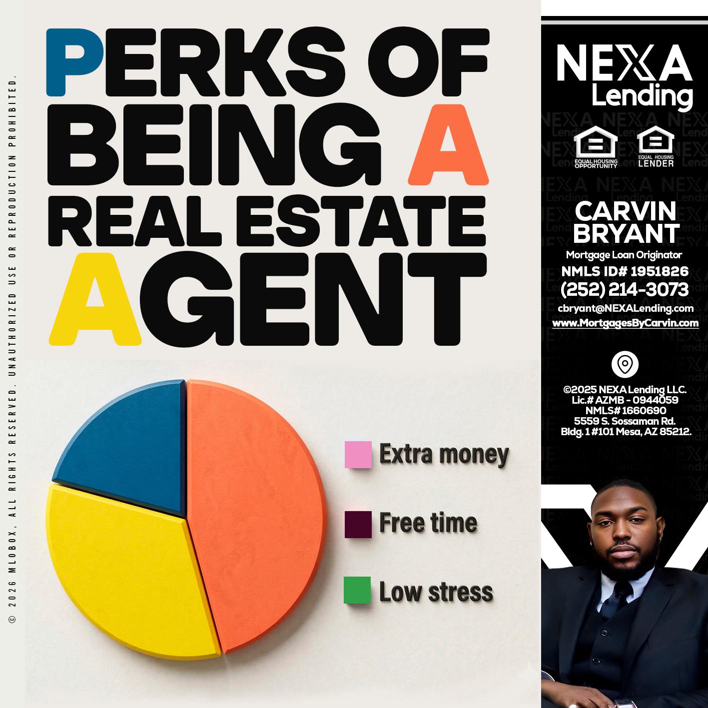 PERKS OF BEING - Carvin Bryant -Mortgage Loan Originator