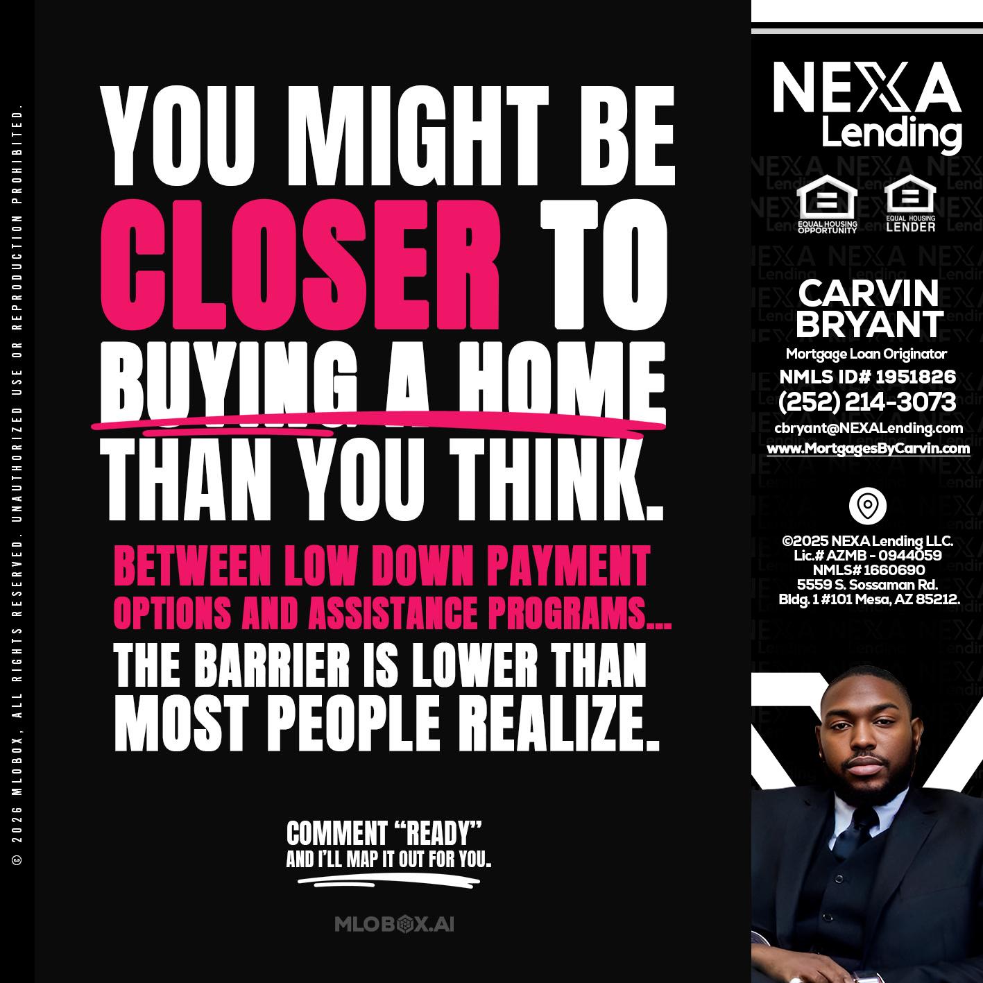YOU MIGHT BE - Carvin Bryant -Mortgage Loan Originator