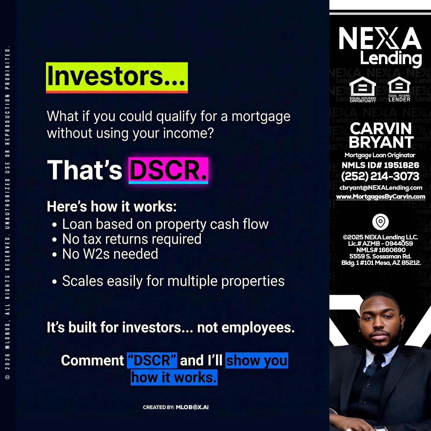 INVESTORS - Carvin Bryant -Mortgage Loan Originator