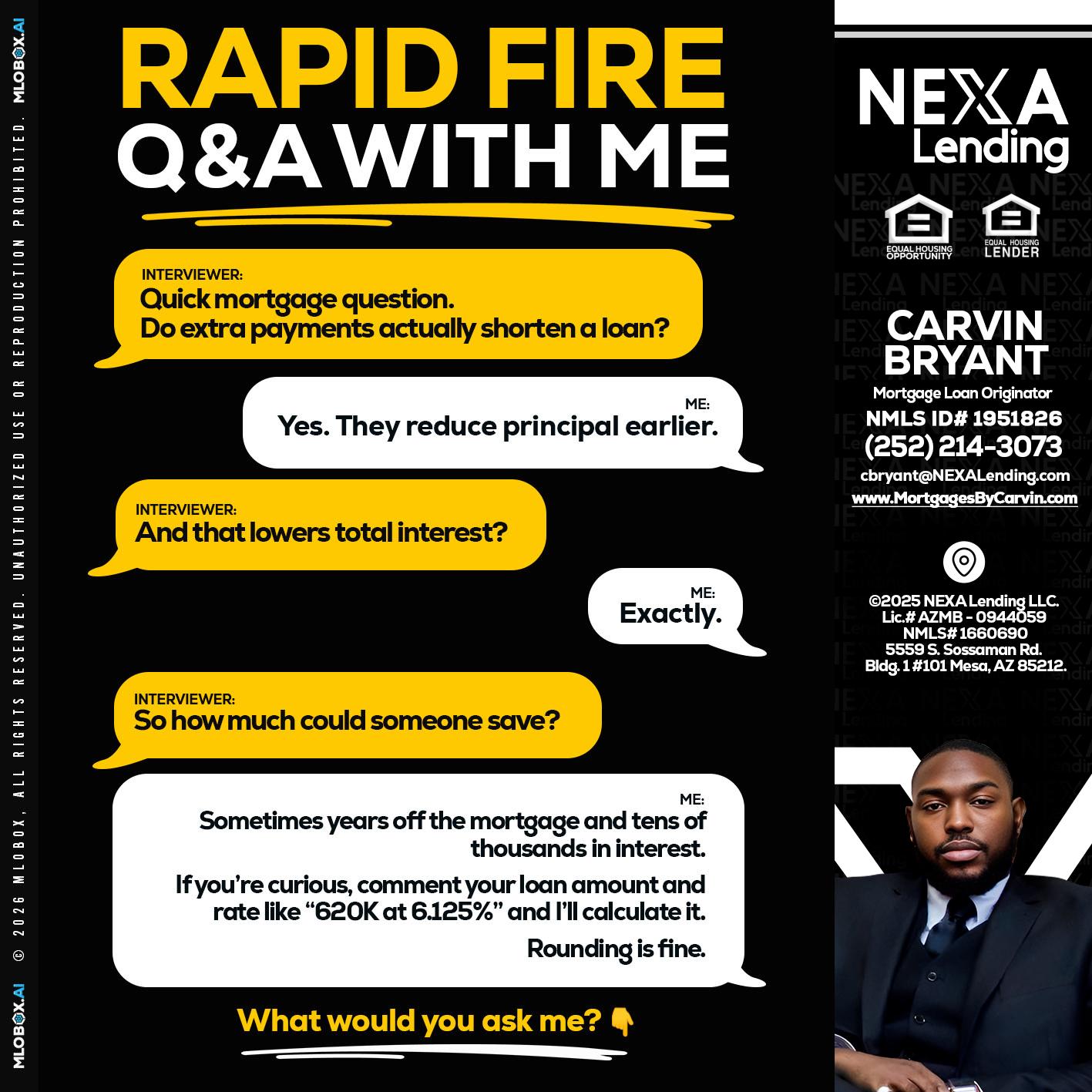 RAPID FIRE QA - Carvin Bryant -Mortgage Loan Originator