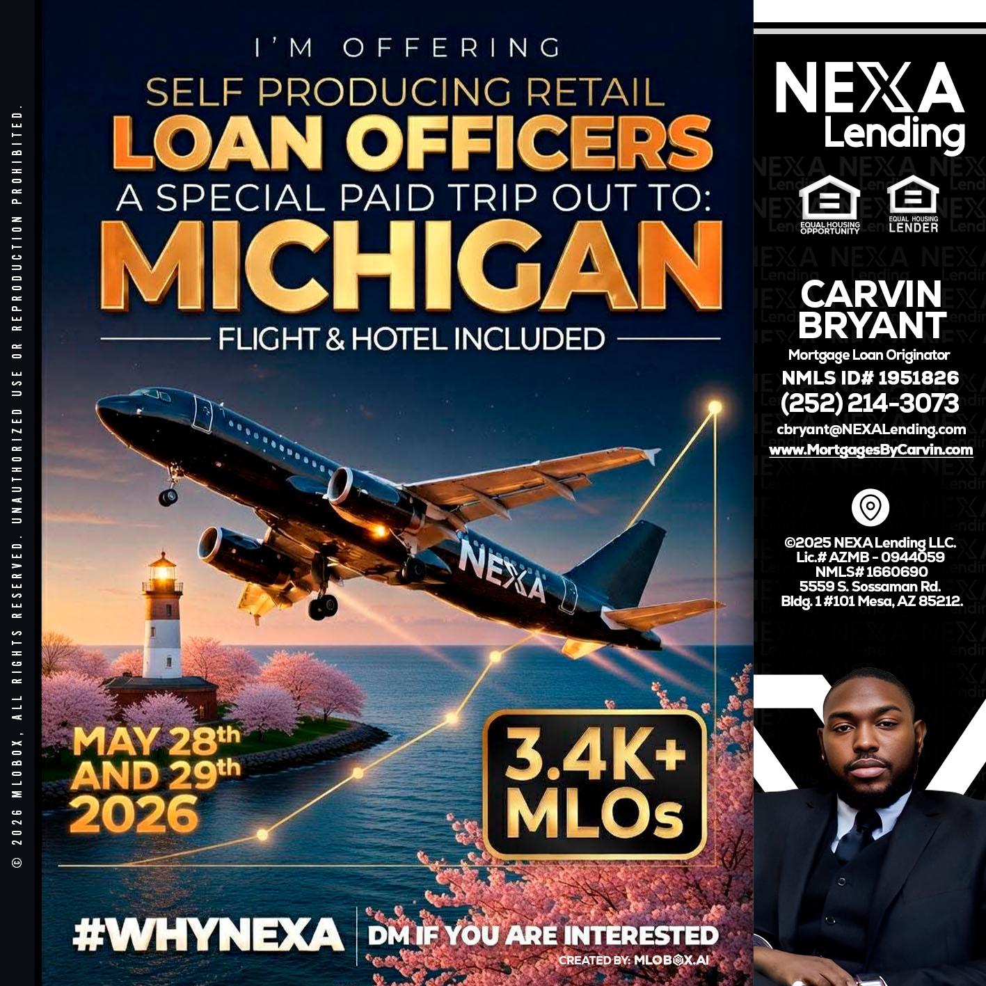MICHIGAN TRIP - Carvin Bryant -Mortgage Loan Originator
