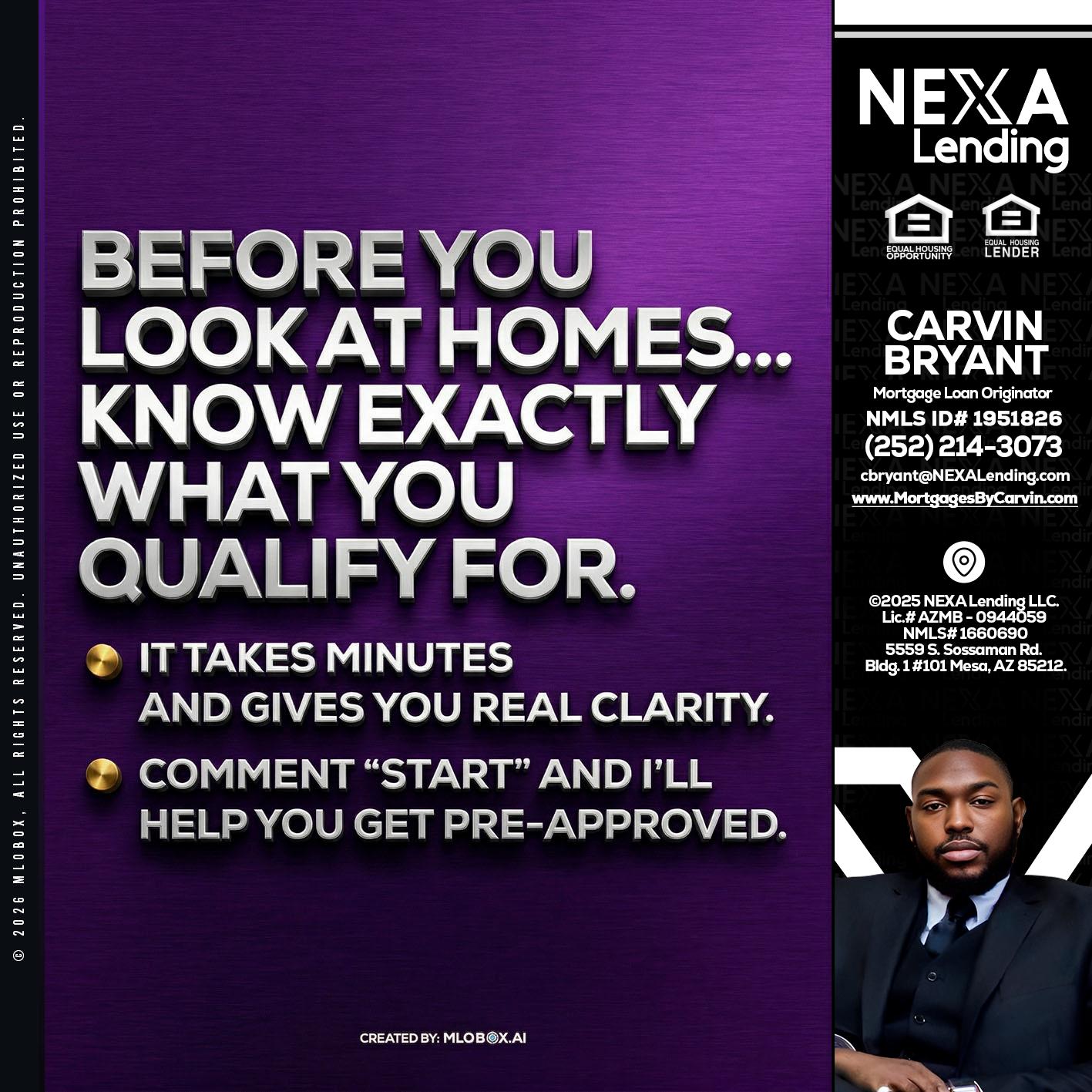 BEFORE YOU - Carvin Bryant -Mortgage Loan Originator