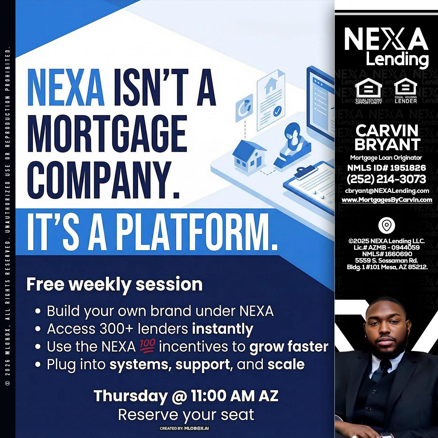 NEXA ISNT - Carvin Bryant -Mortgage Loan Originator