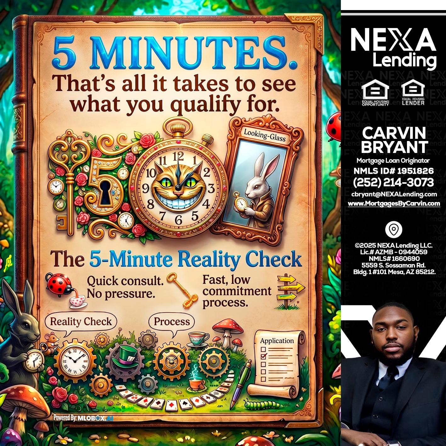 Reality Check! - Carvin Bryant -Mortgage Loan Originator