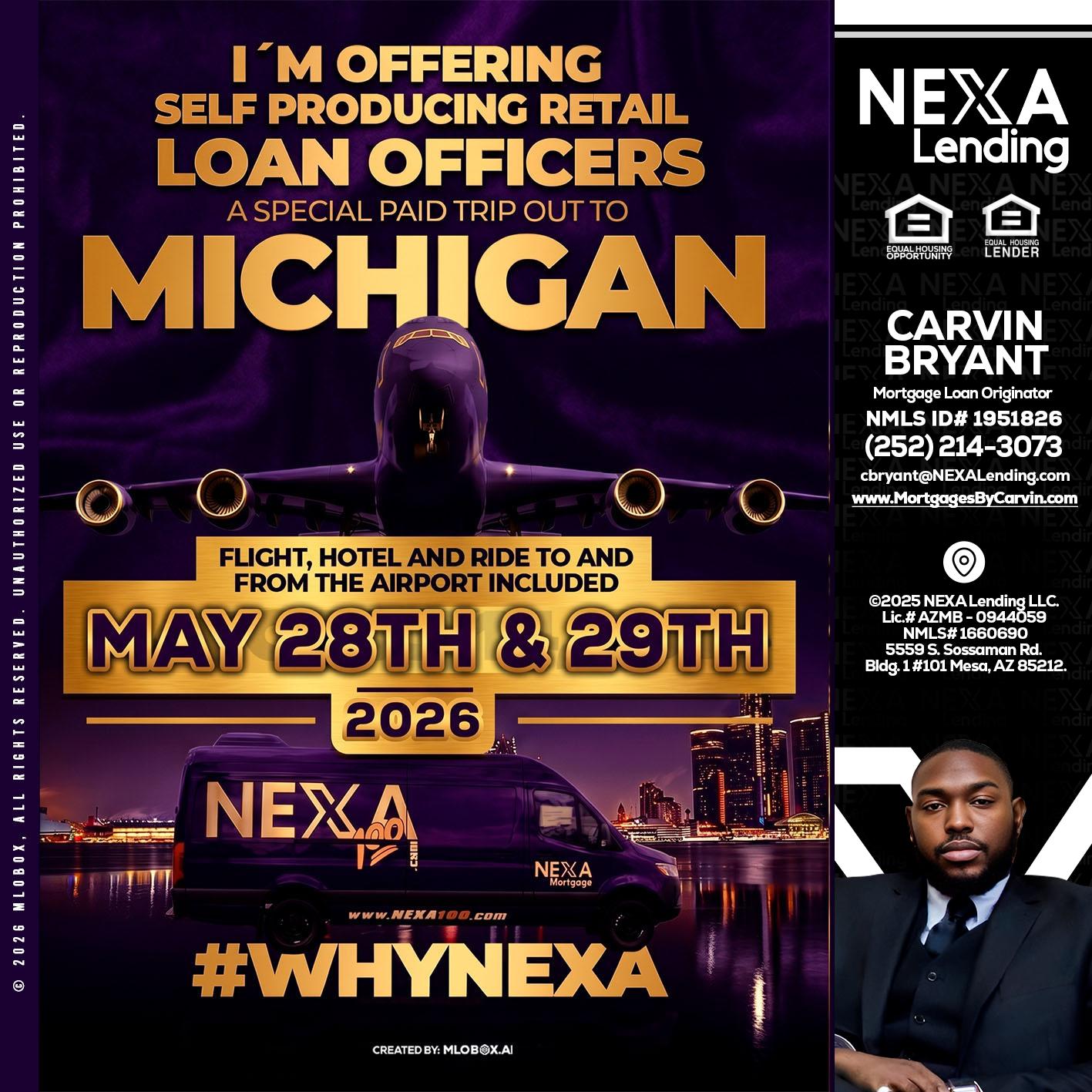 MICHIGAN - Carvin Bryant -Mortgage Loan Originator