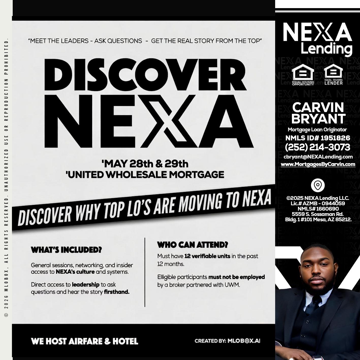 DISCOVER NEXA - Carvin Bryant -Mortgage Loan Originator