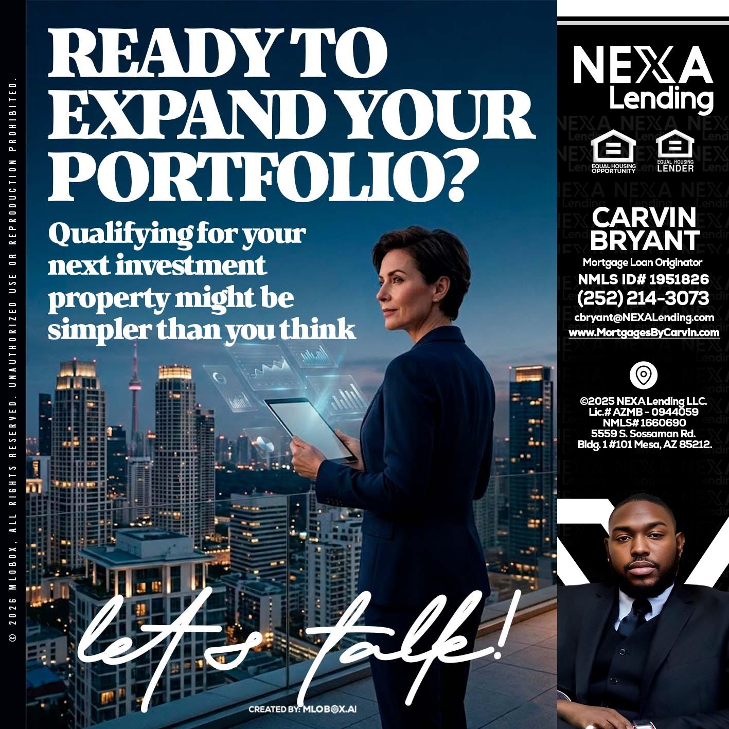 READY TO EXPAND - Carvin Bryant -Mortgage Loan Originator