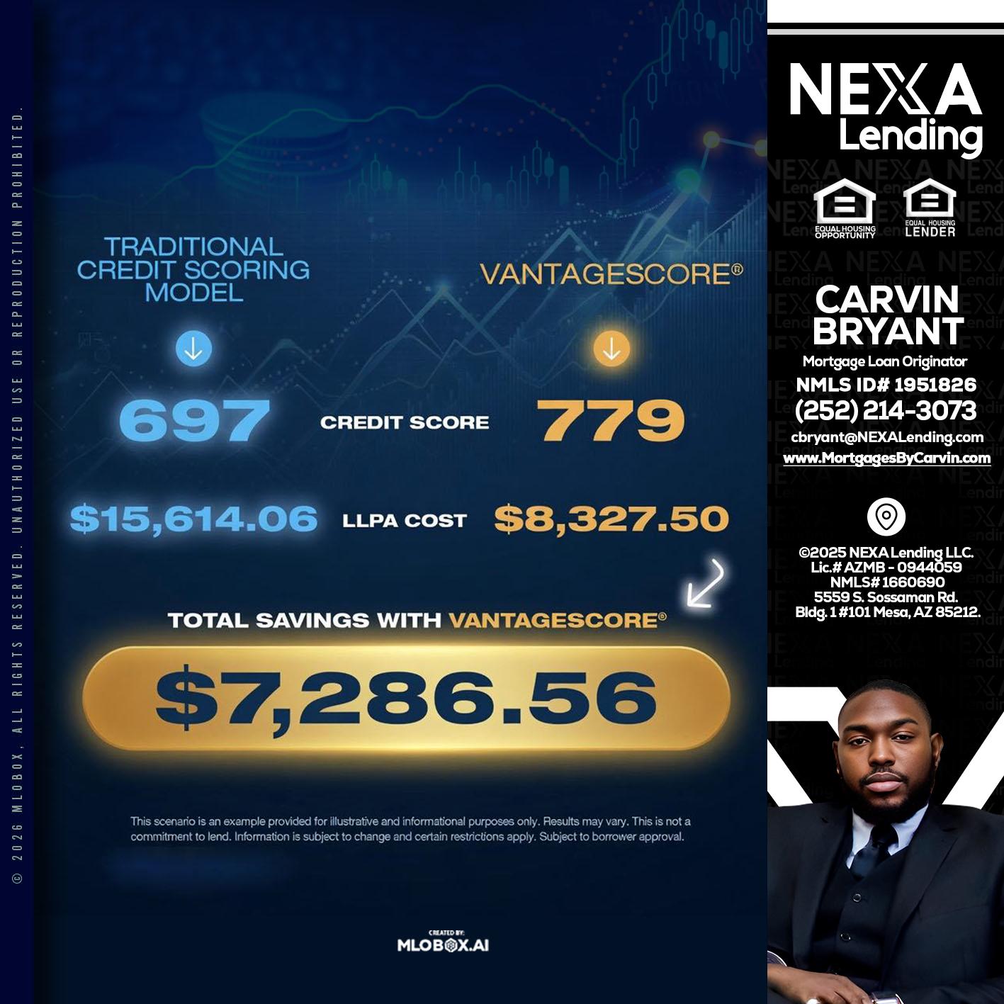$7,286.56 - Carvin Bryant -Mortgage Loan Originator