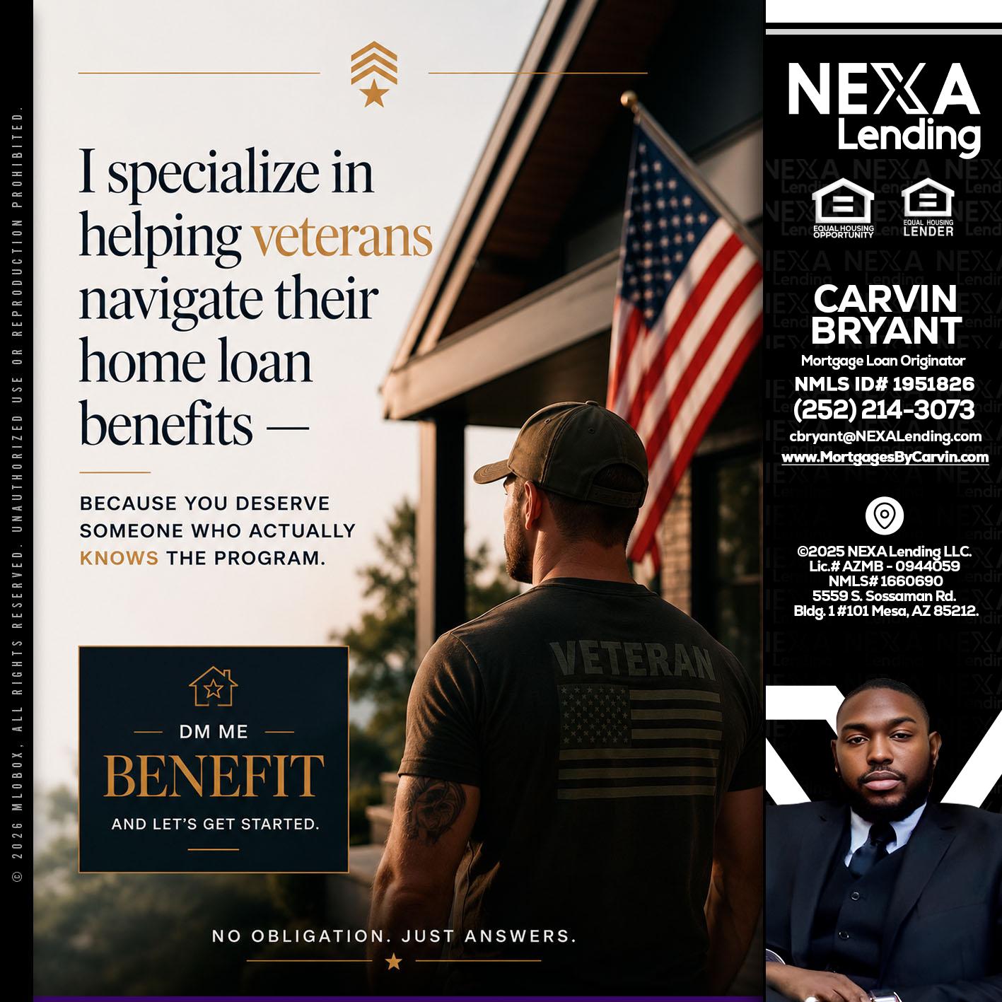 I SPECIALIZE - Carvin Bryant -Mortgage Loan Originator