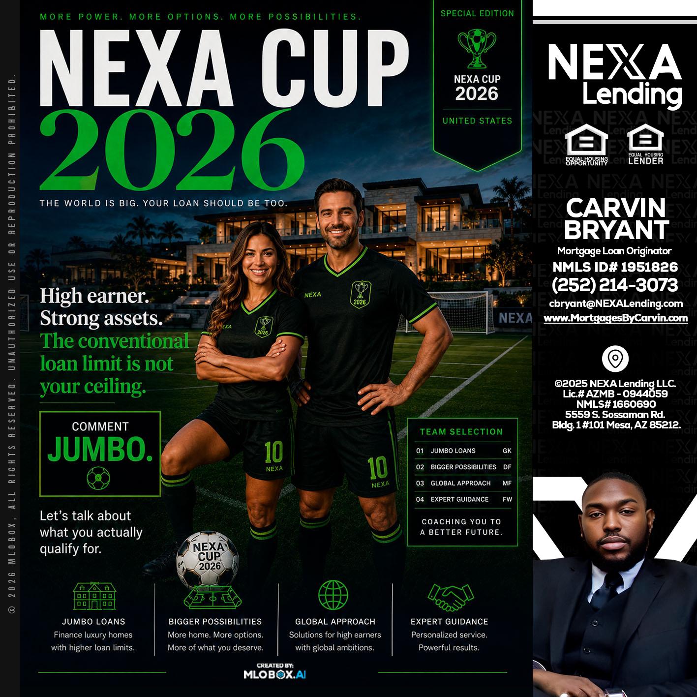 NEXA CUP 2026 - Carvin Bryant -Mortgage Loan Originator