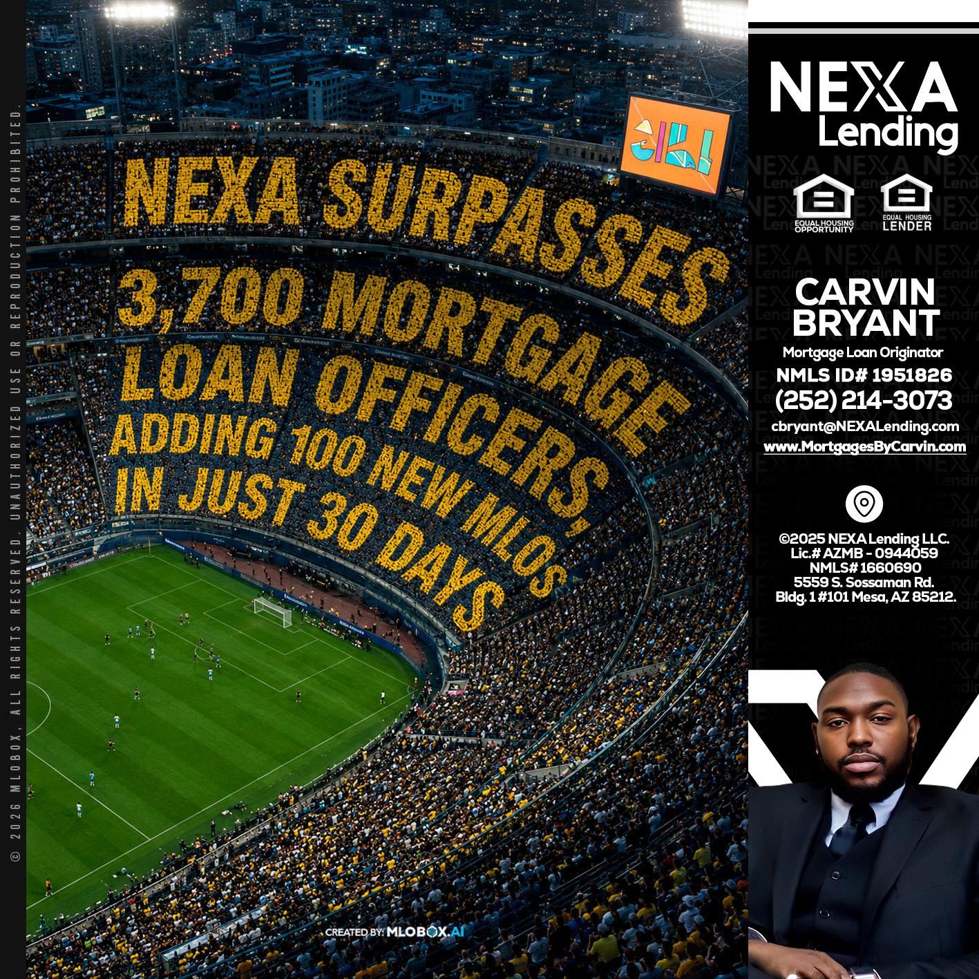 NEXA SURPASSES - Carvin Bryant -Mortgage Loan Originator