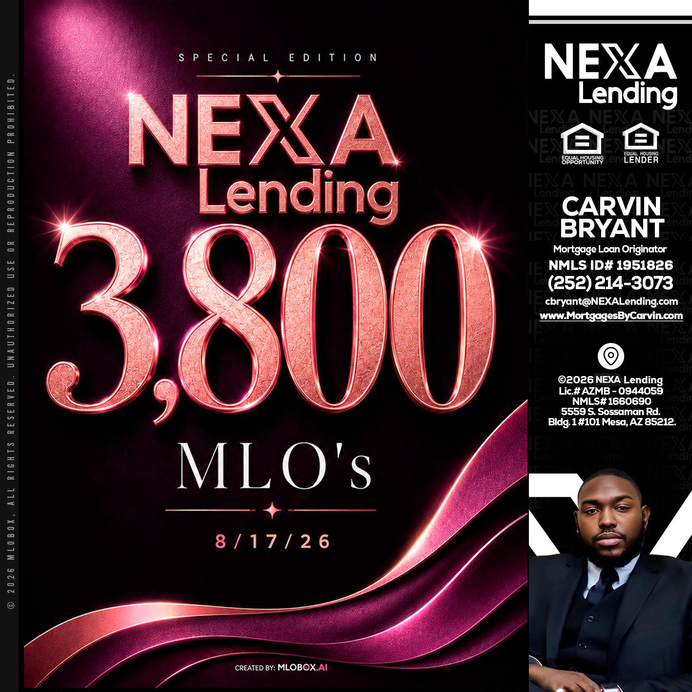 3800 MLOs - Carvin Bryant -Mortgage Loan Originator